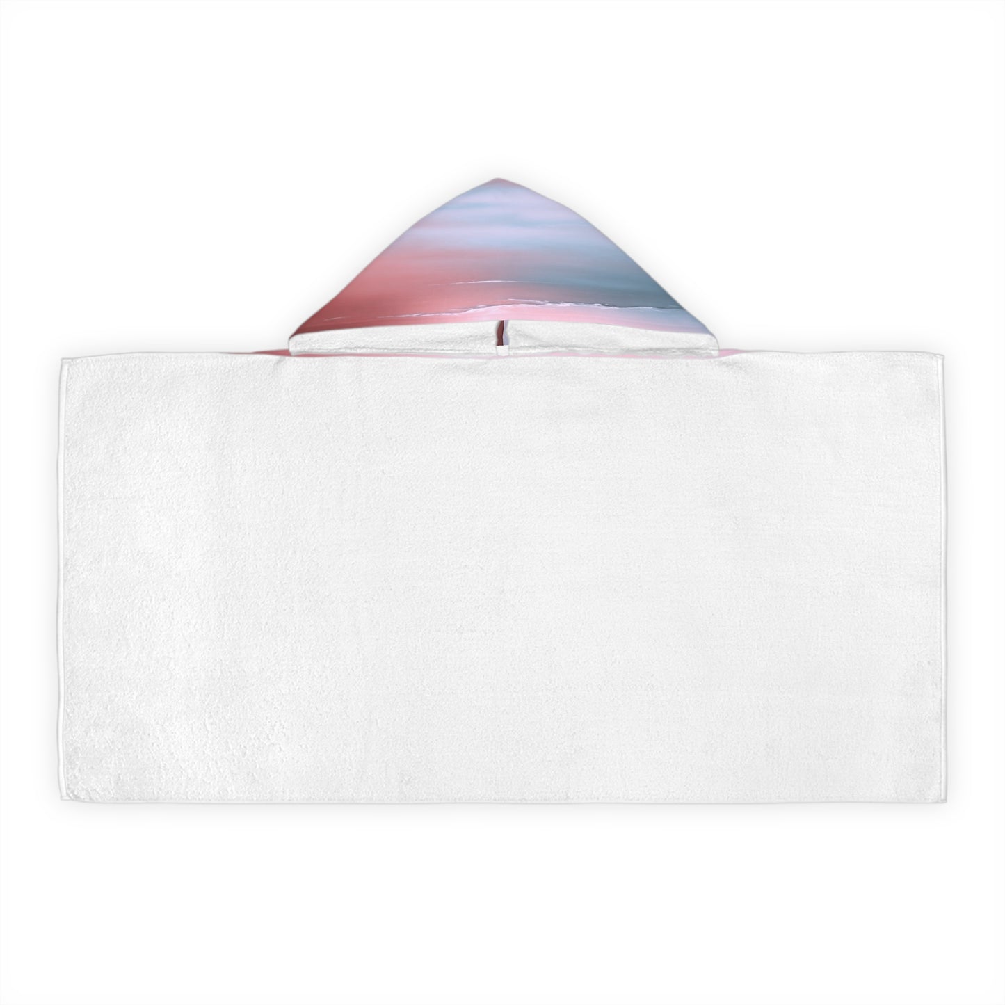 Gray Sea Pink Fog Youth Hooded Towel, 24" x 48"