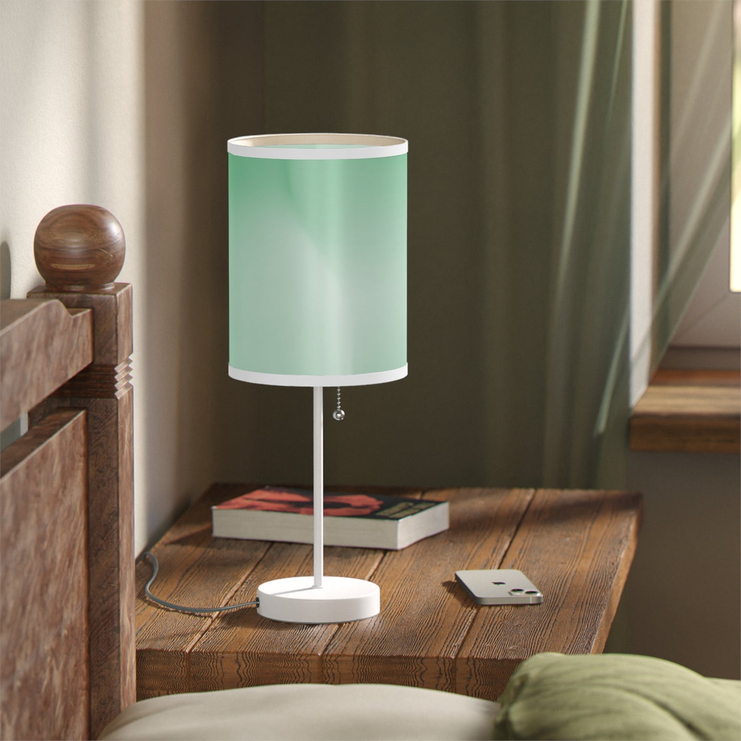 Mint Fade Table Lamp on a White or Silver Stand, US|CA plug