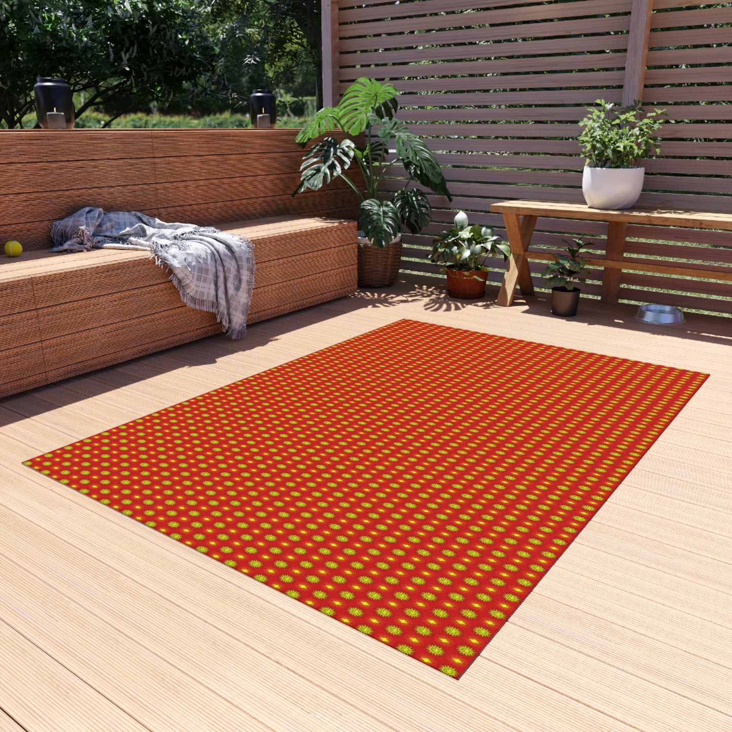 Late Evening Star-crossed Bodies Outdoor Rug, 60" x 84"