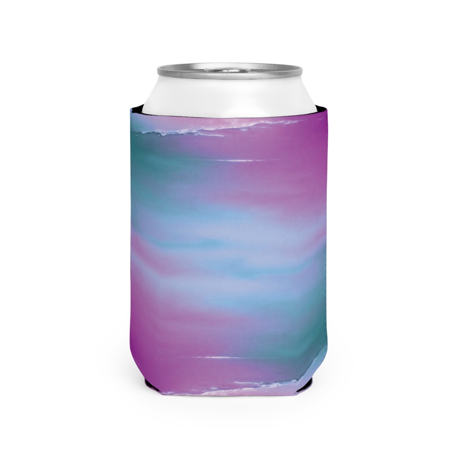 Dark Blue Green Sea Purple Fog 12 oz Can Cooler Sleeve
