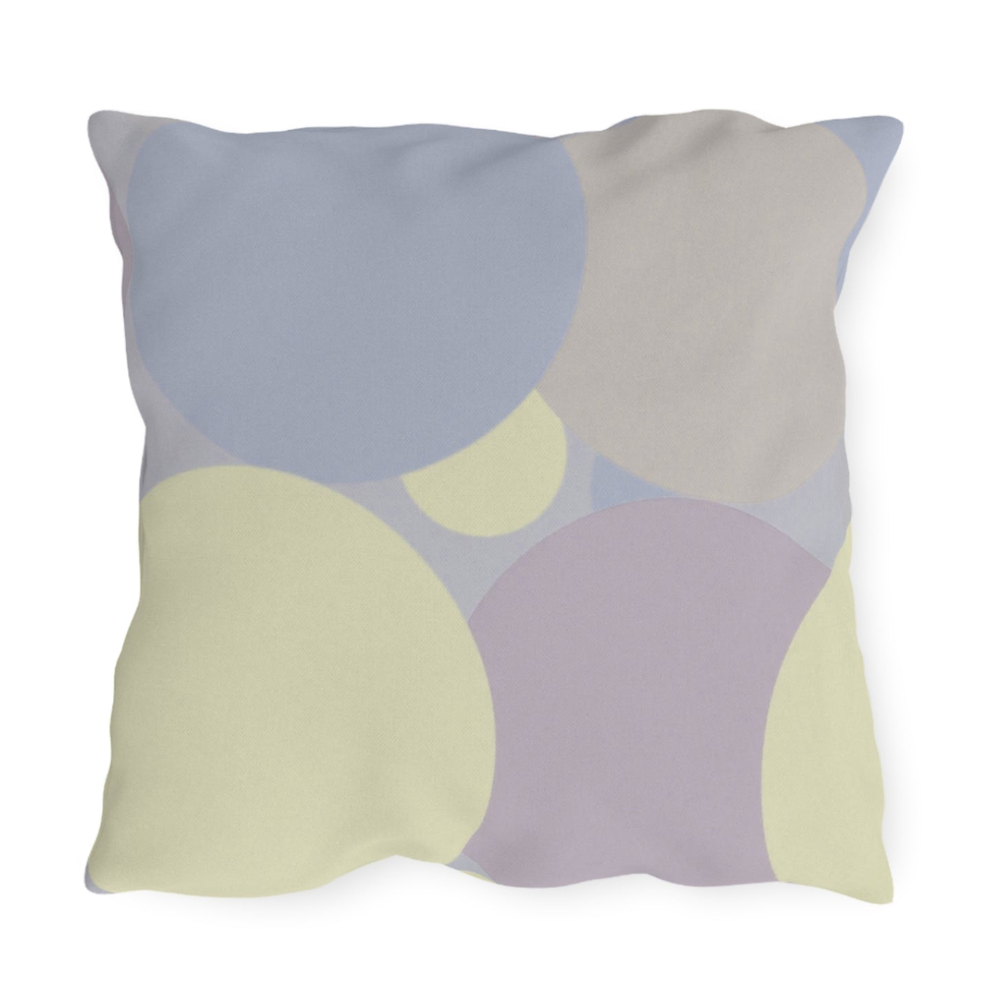 Pastel Soft Blue and Soft White Patches 20" x 20" Outdoor Pillows