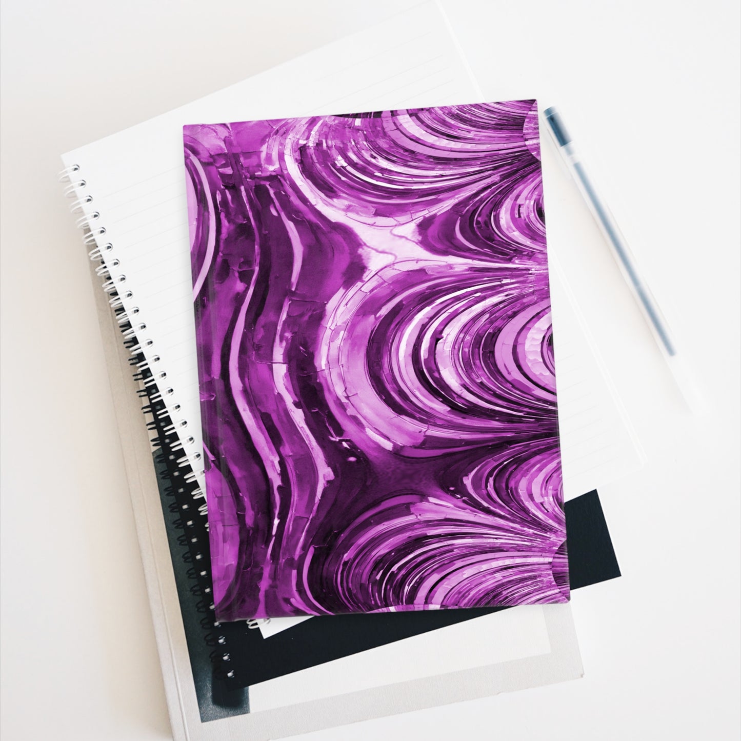 Uzi Spiral Powder Lavender 5" x 7" Journal - 128 Ruled Line pages