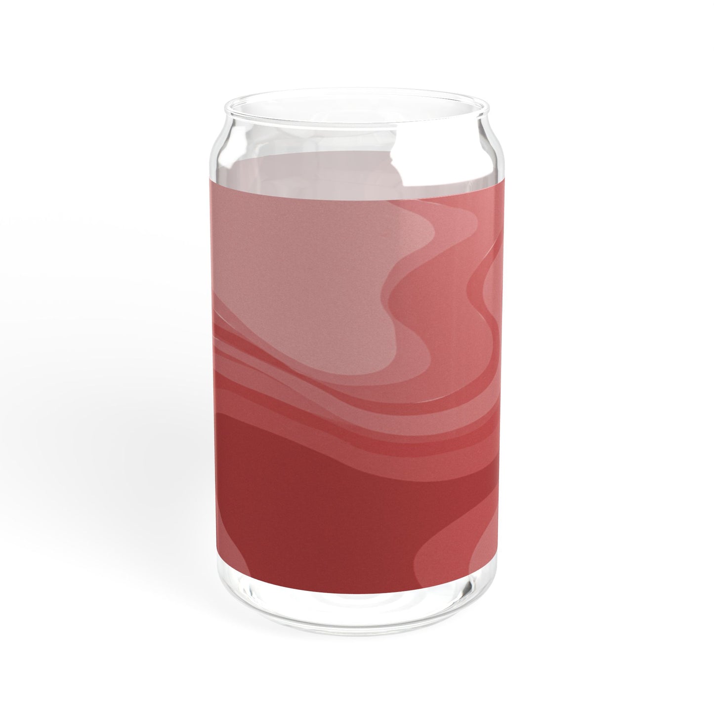 Power Red Wavey Sipper Glass, 16oz