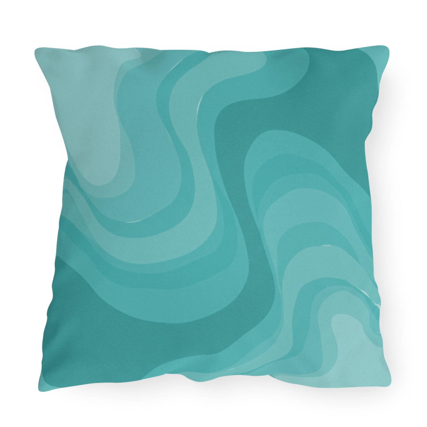 Tif Green Wavey 20" x 20" Outdoor Pillow