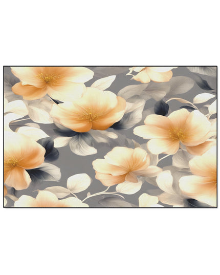 Soft Blossom Floral Bunch Heavy Duty Floor Mat, 48" x 72"