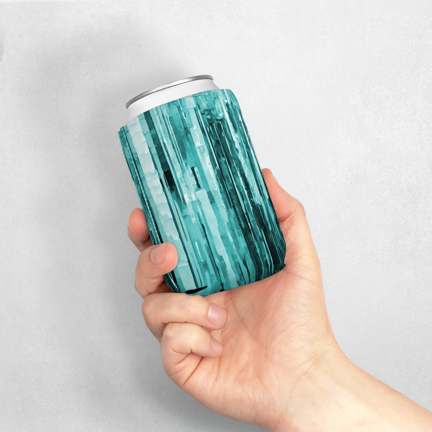 Striped Mint Pastel 12 oz Can Cooler Sleeve