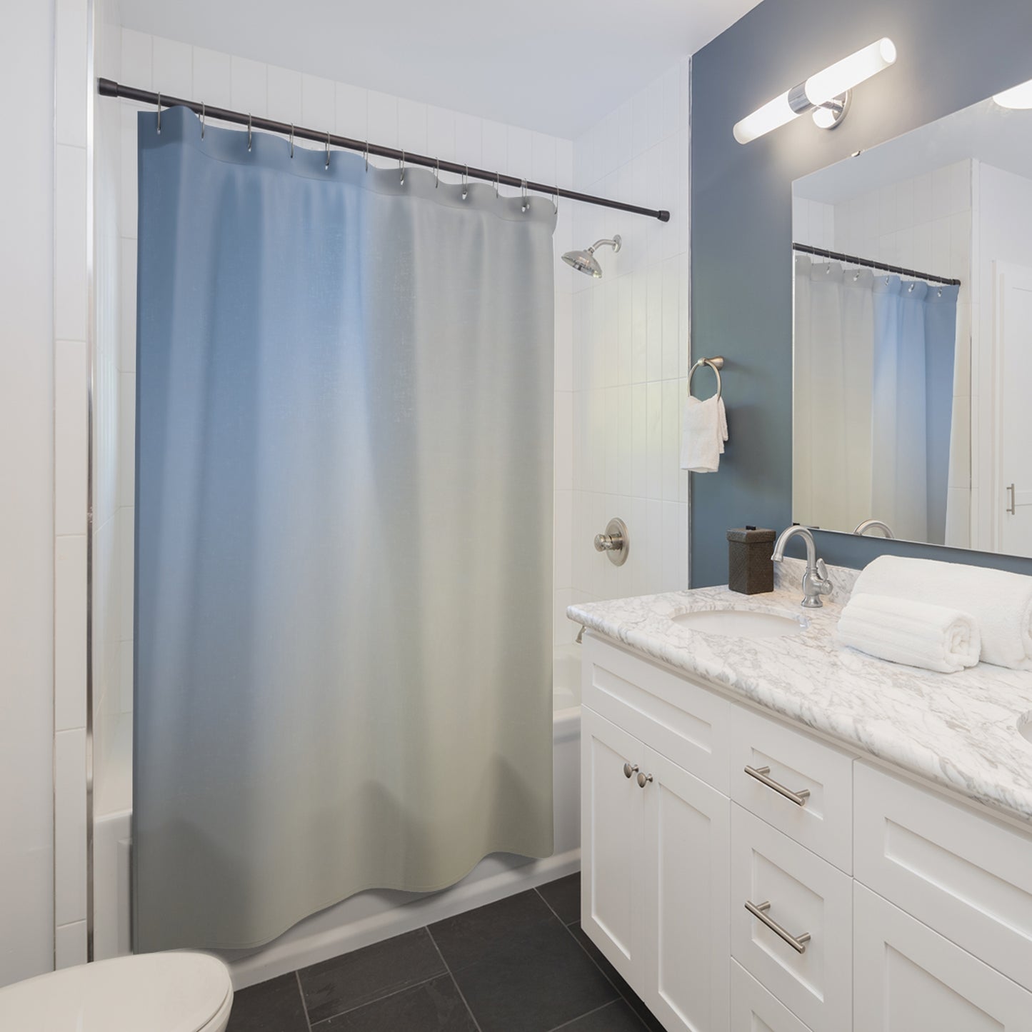 Cobalt Fade Shower Curtains, 71" x 74"