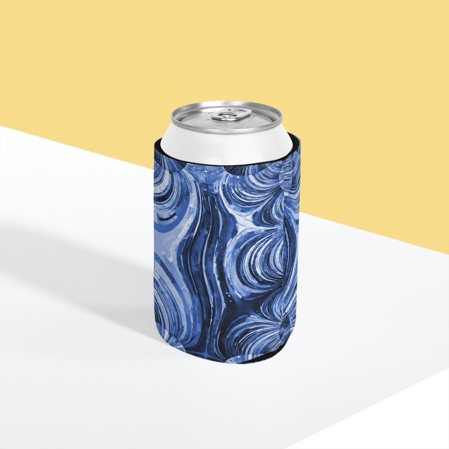 Uzi Spiral Deep Blue 12 oz Can Cooler Sleeve