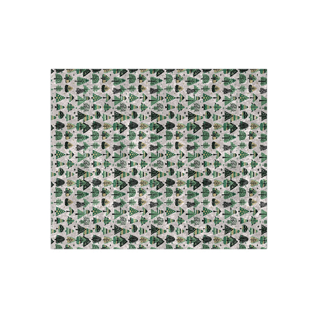 Mini Vintage Green Trees 50" x 60" Crushed Velvet Blanket