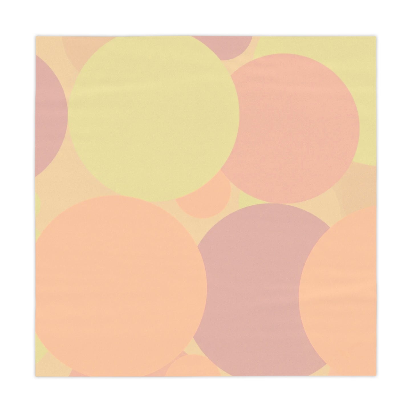 Pastel Hot Peach Patches Tablecloth, 55" x 55"