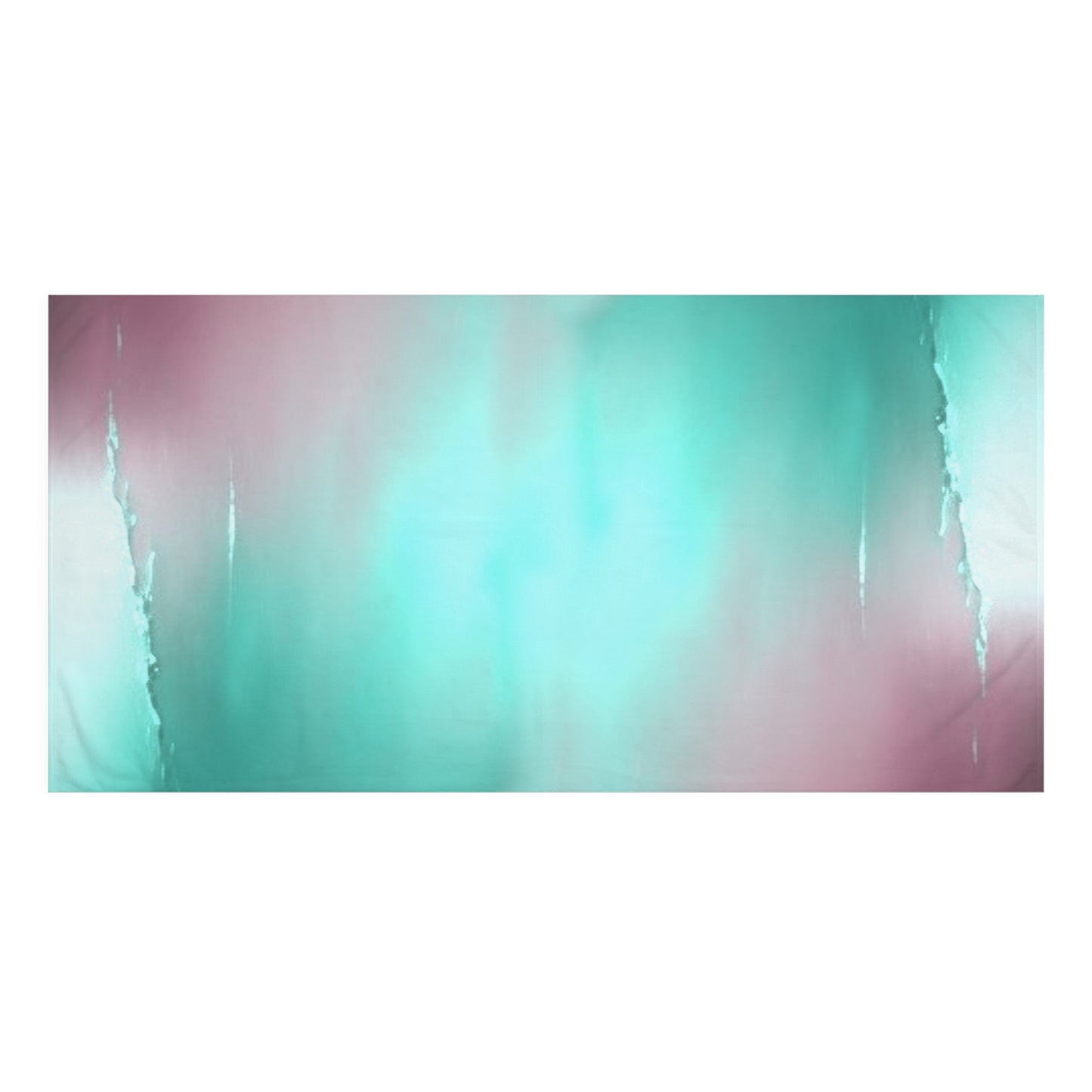 Green Sea Lavender Fog 30" x 60" Mink-Cotton Towel (50% polyester, 50% cotton)