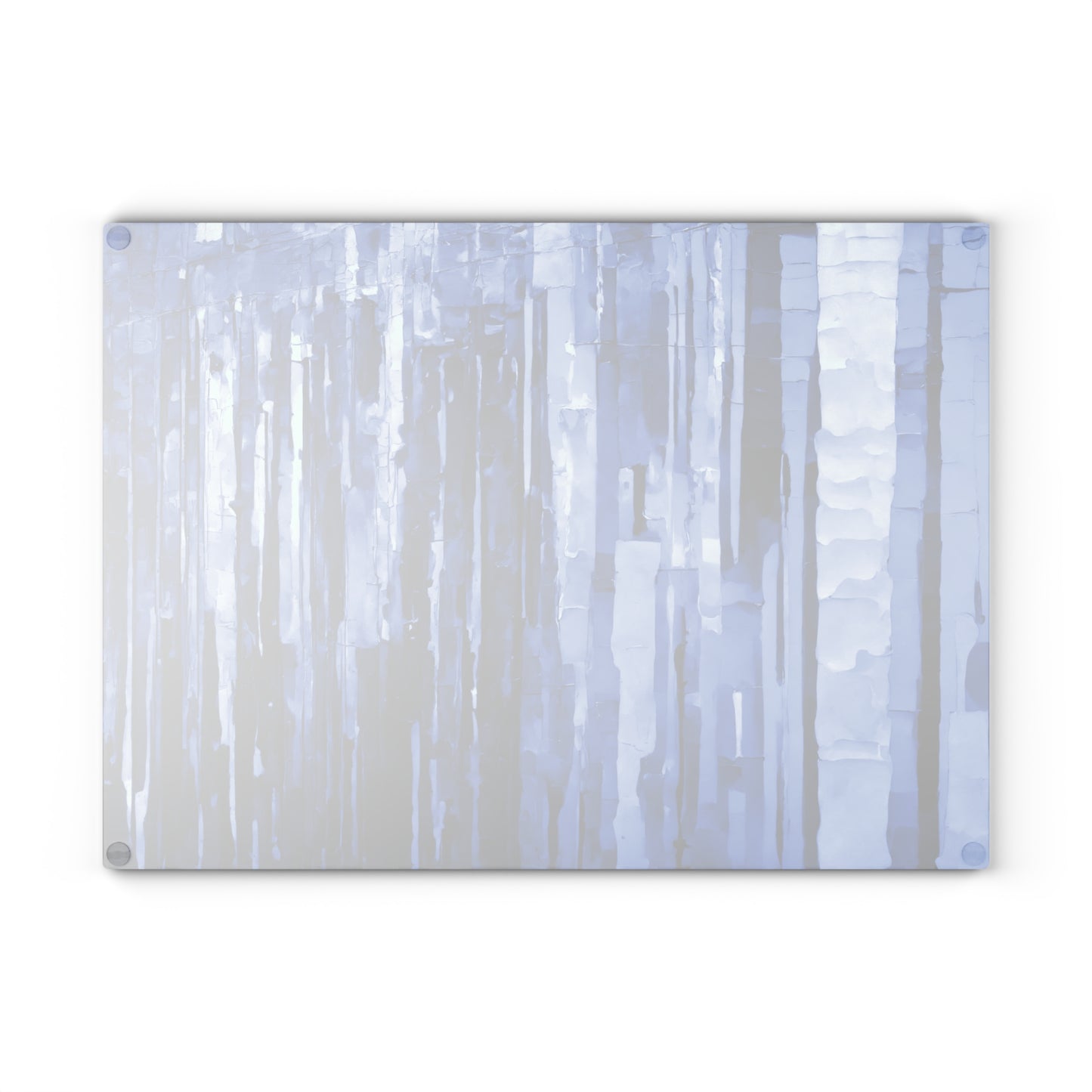 Striped Deep Blue 11" x 15" Glass Cutting Board