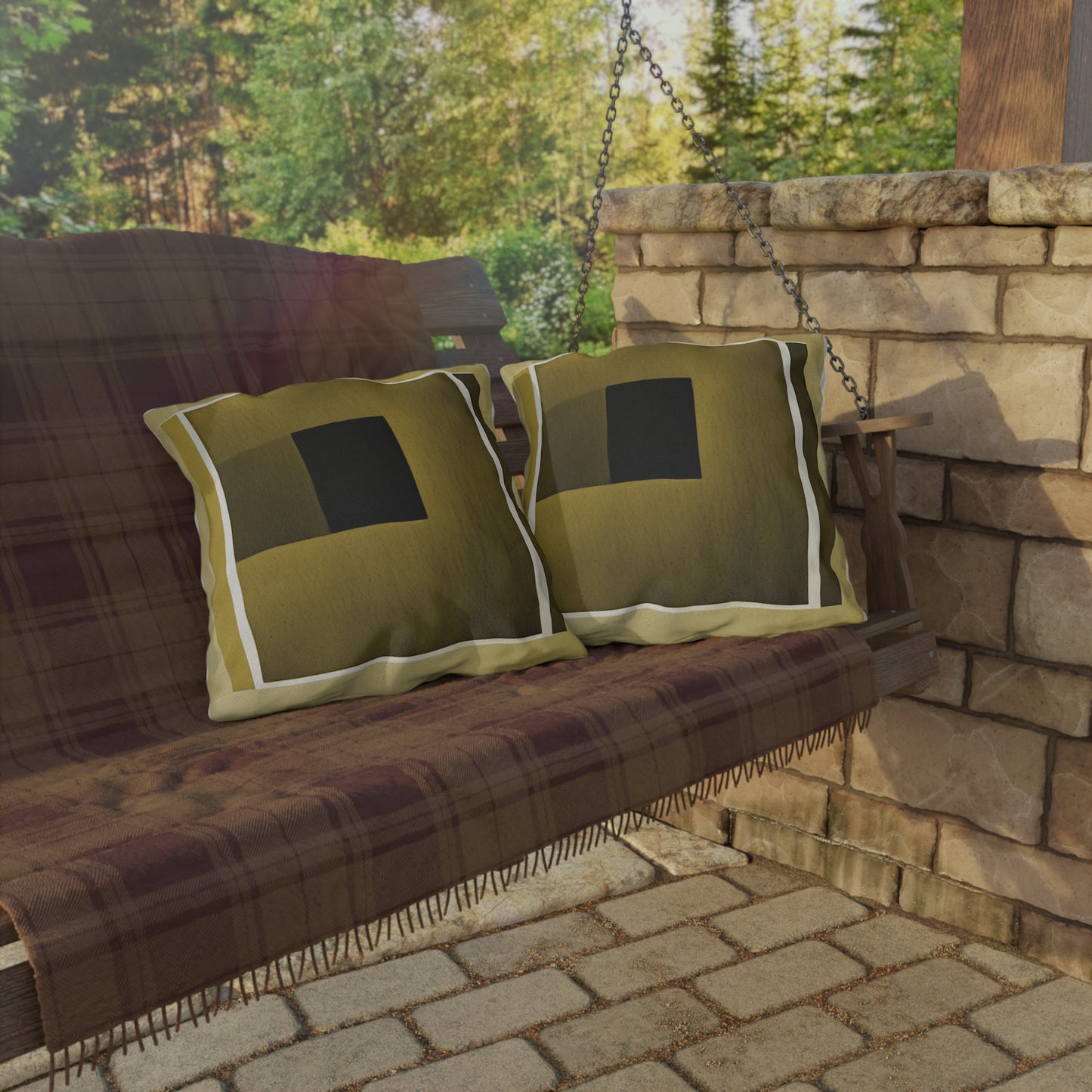 Tan Shadow 20" x 20" Outdoor Pillow