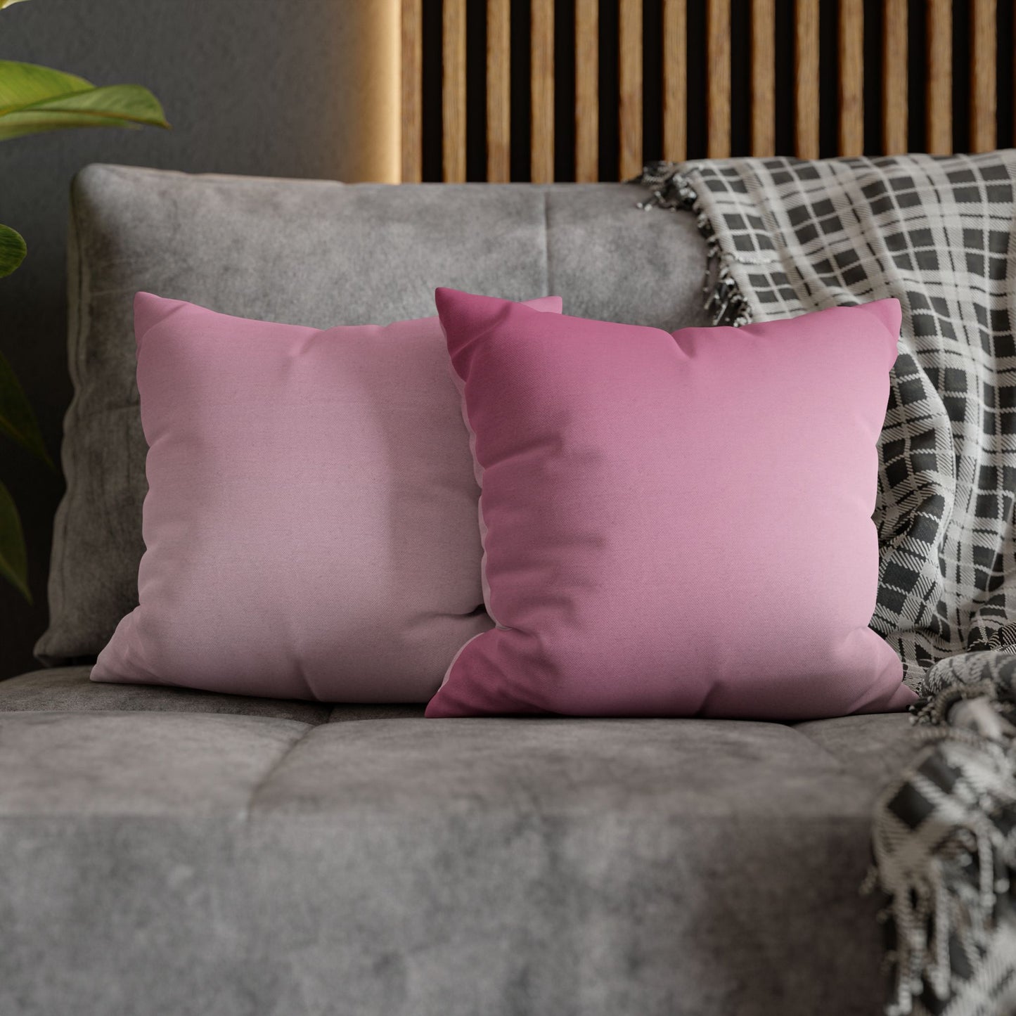 Pink Blush Fade Spun Polyester Square Pillowcase, 14" x 14"