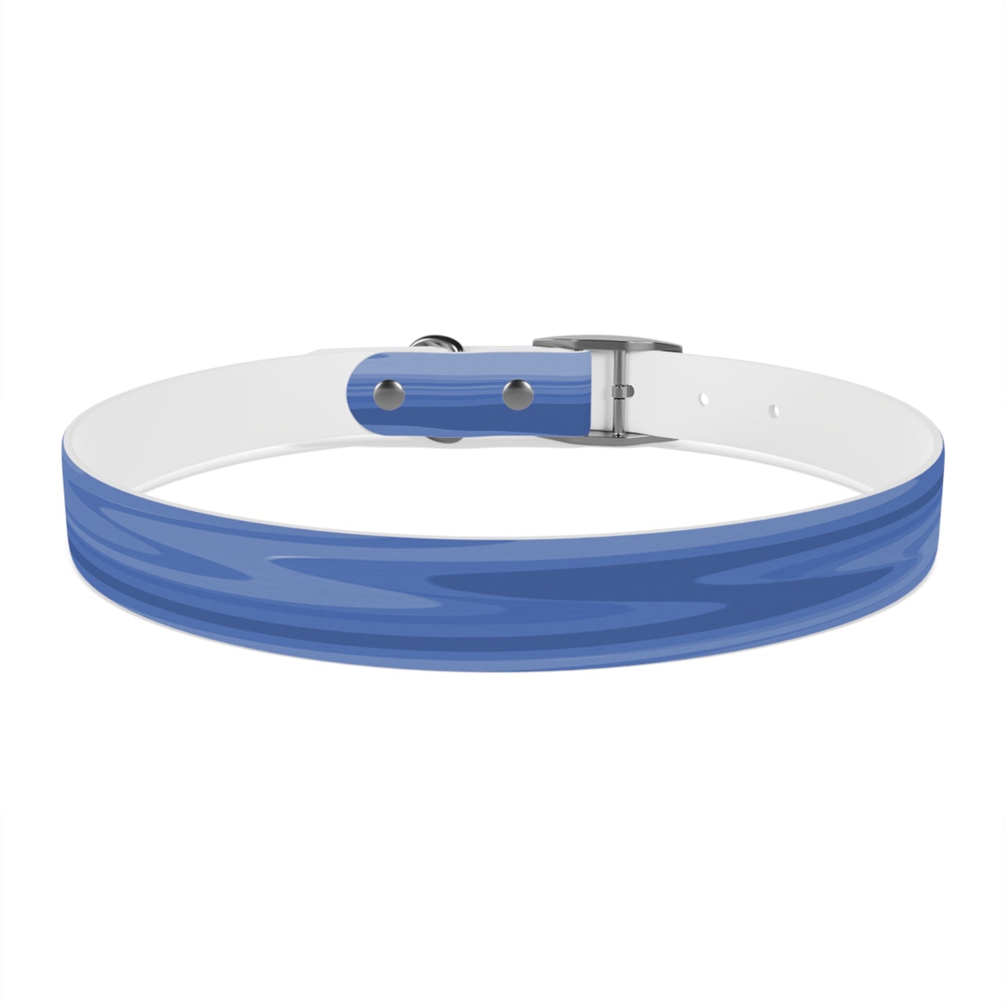 Deep Blue Wavey Extra Large Dog Collar