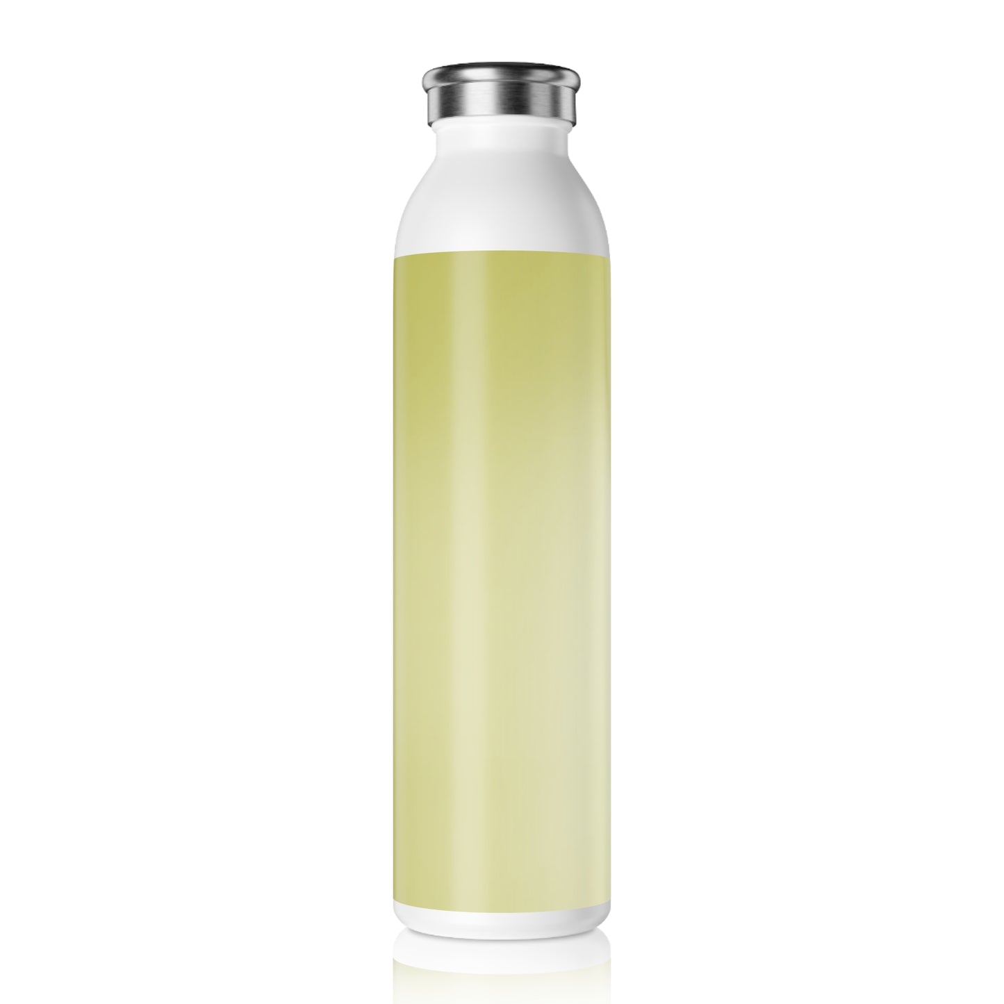 Lemon Fade Slim Water Bottle, 20 oz White
