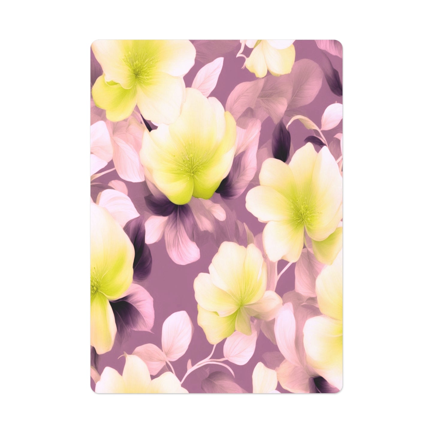 Lemon Blossom Floral Bunch Poker Cards