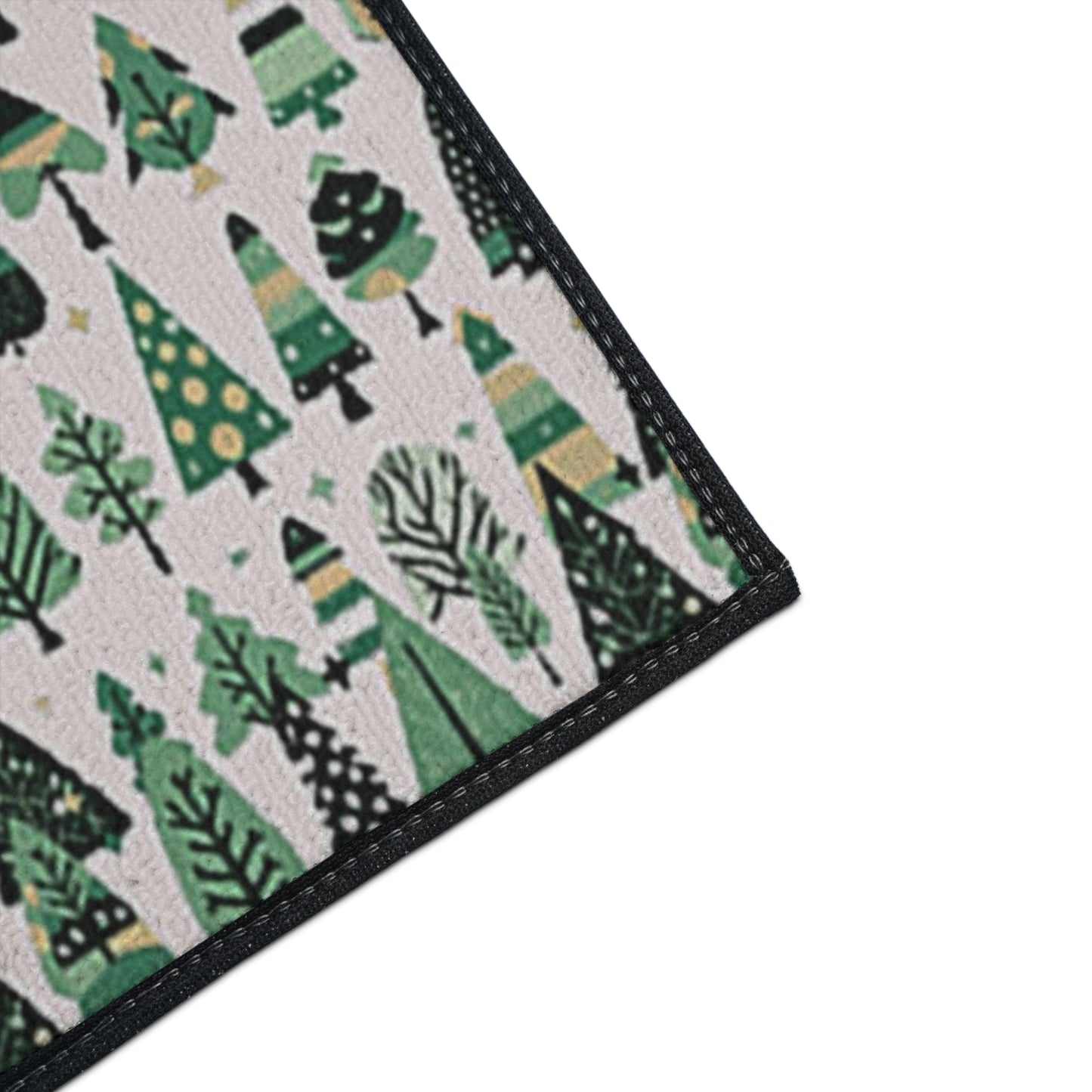 Mini Vintage Green Trees 48" x 72" Heavy Duty Floor Mat