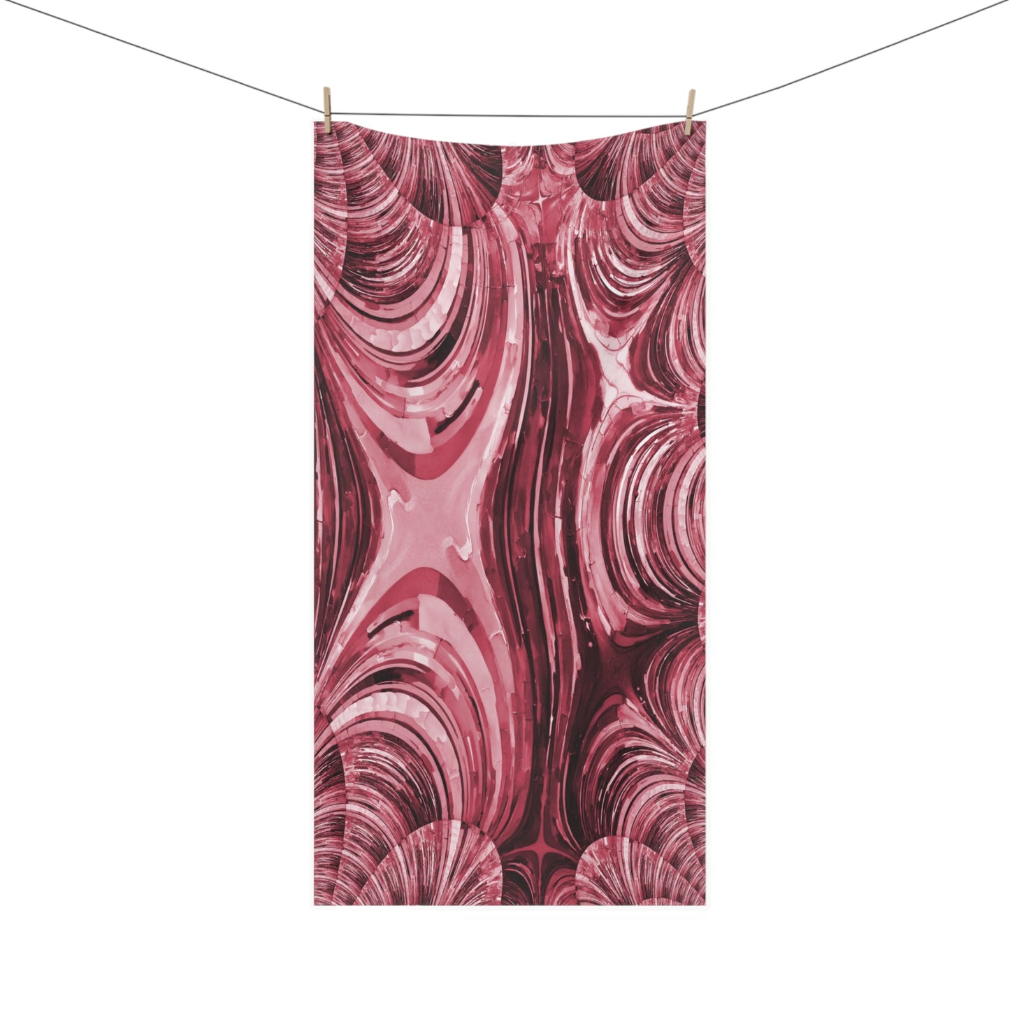 Uzi Spiral Ruby Mink-Cotton Towel (50% polyester, 50% cotton), 30" x 60"