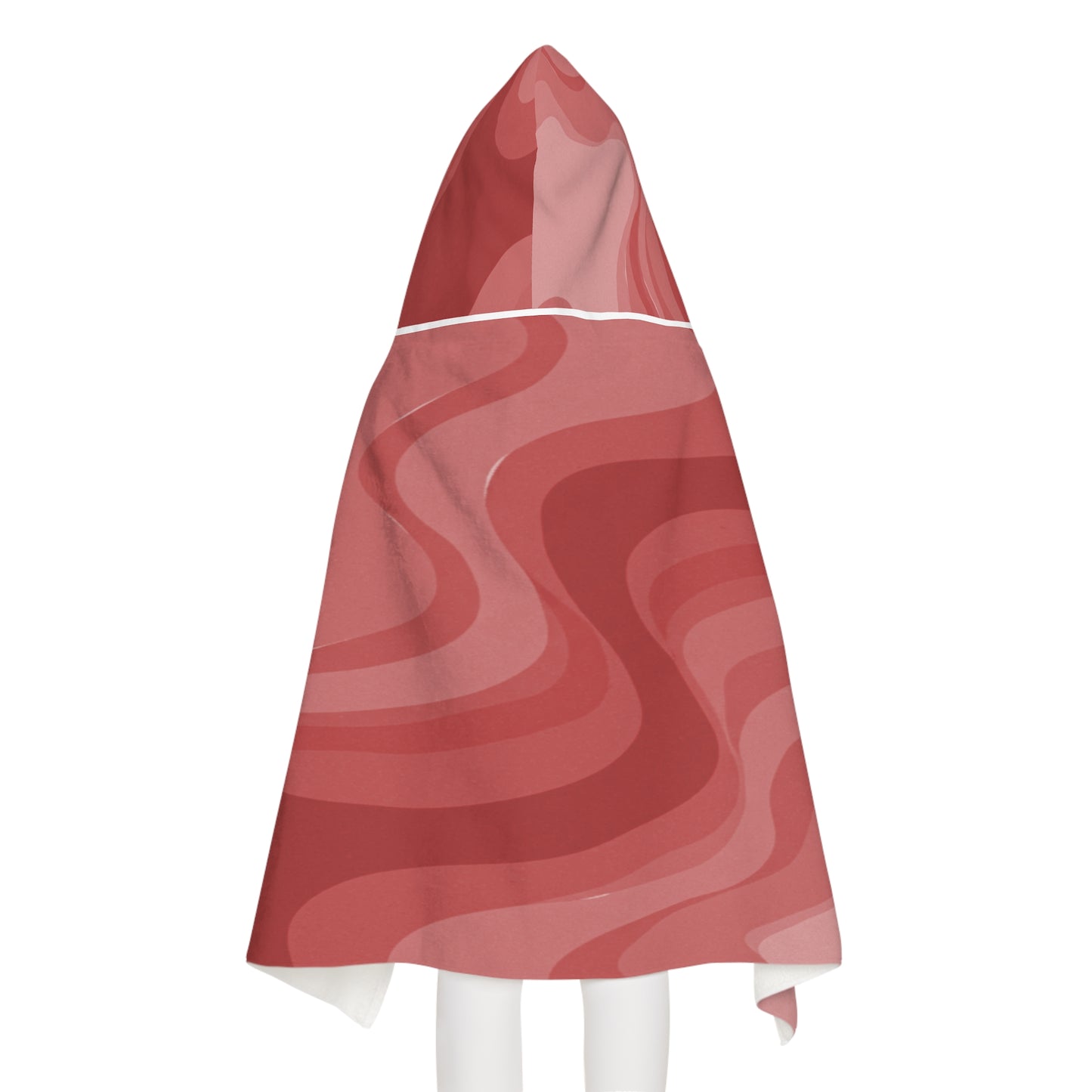 Power Red Youth Hooded Towel, 24" x 48"