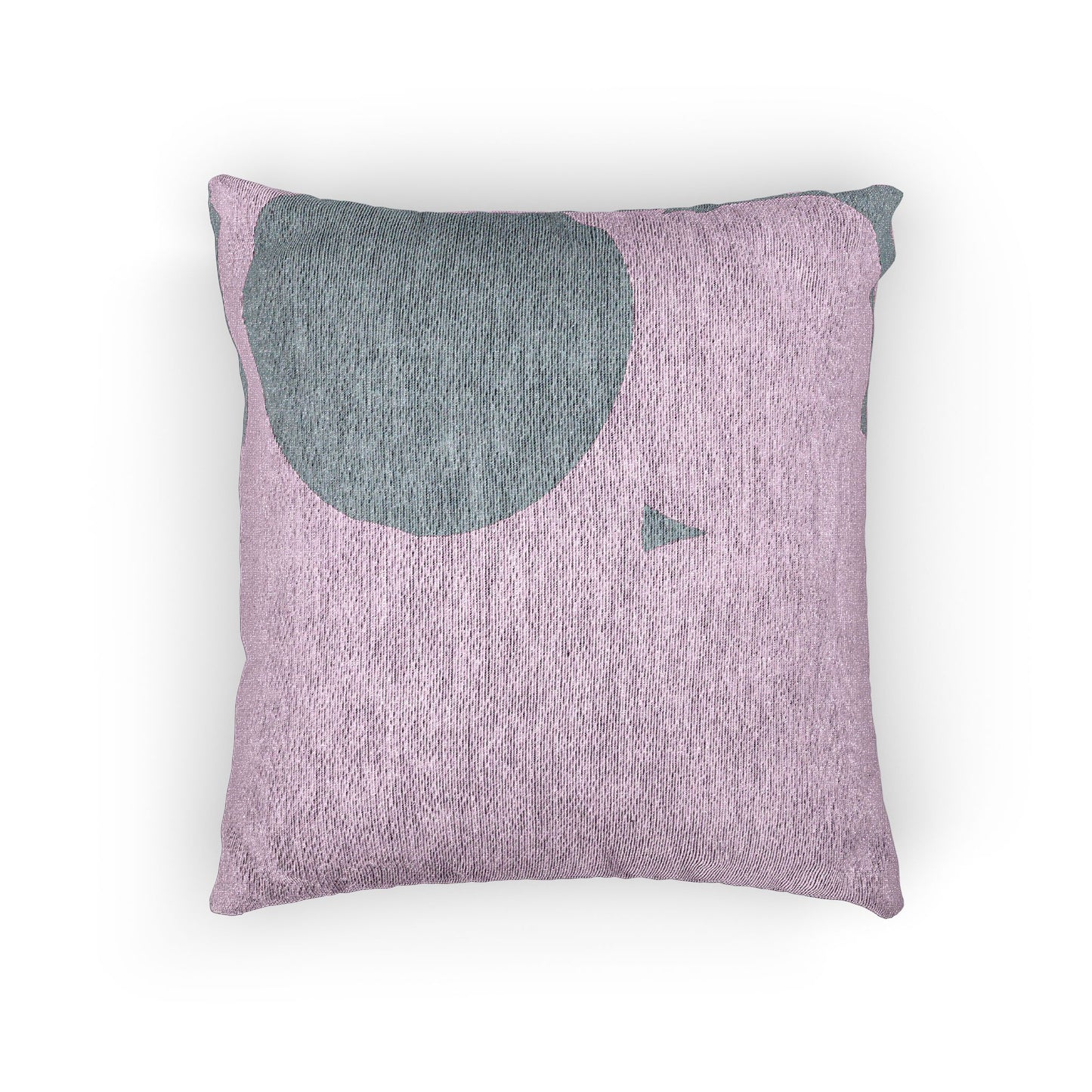 Pastel Purple and Green Patches Woven Pillow, 17" x 18"