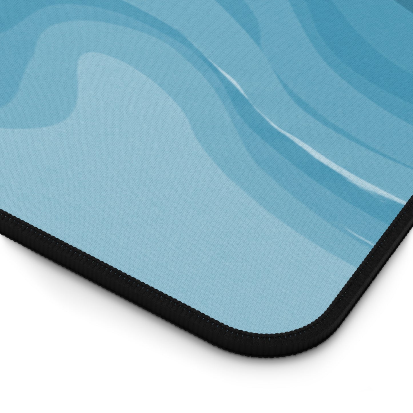 Sky Blue Wavey 12" x 22" Desk Mat