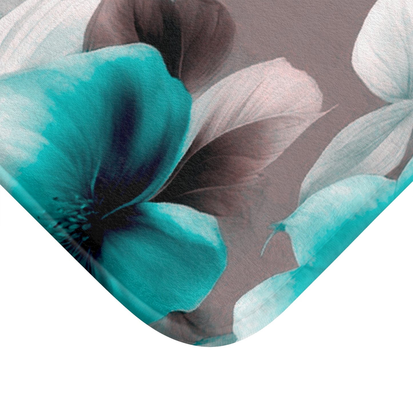 Tif Green Gray Floral Bunch 34" x 21" Bath Mat