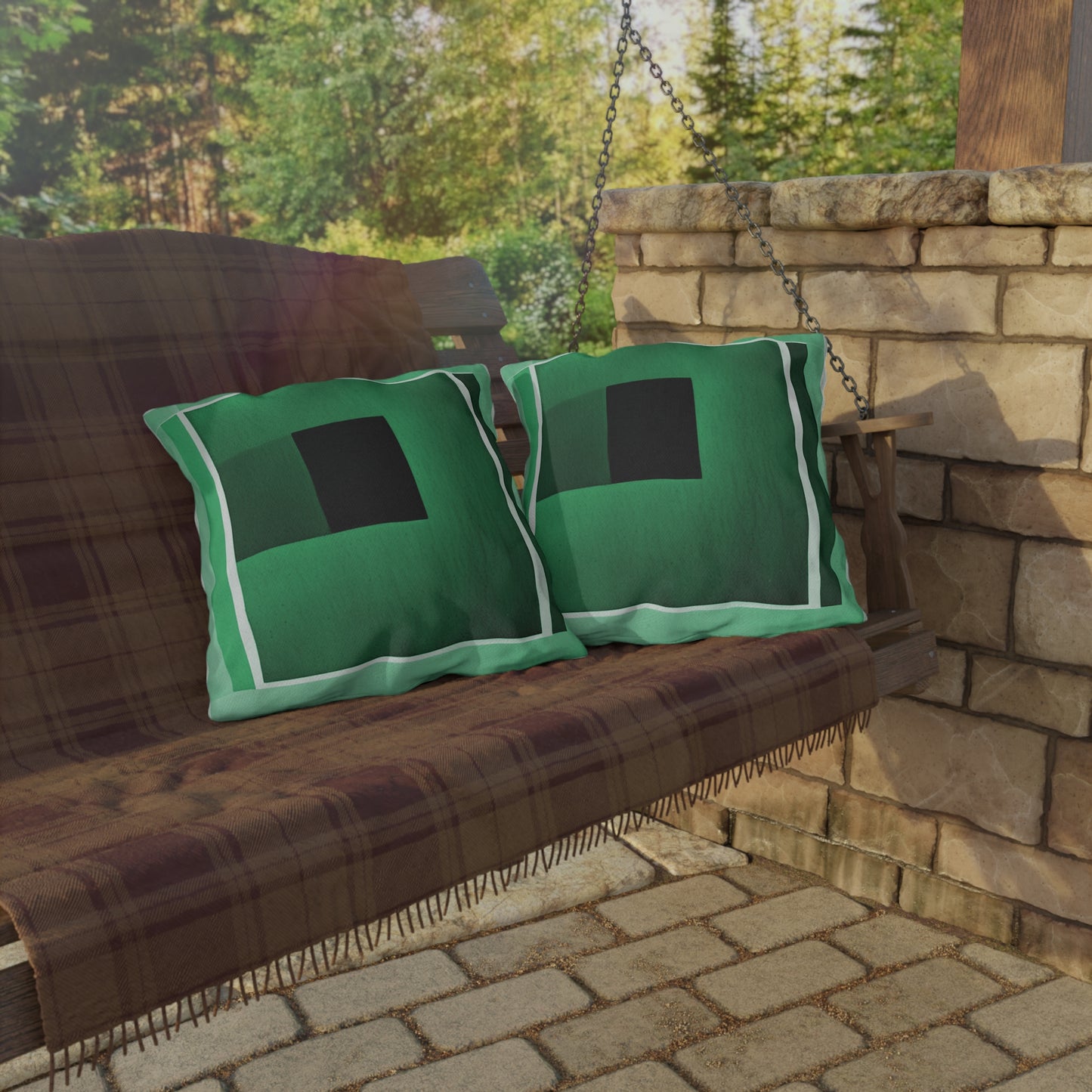 Mint Shadow 20" x 20" Outdoor Pillow