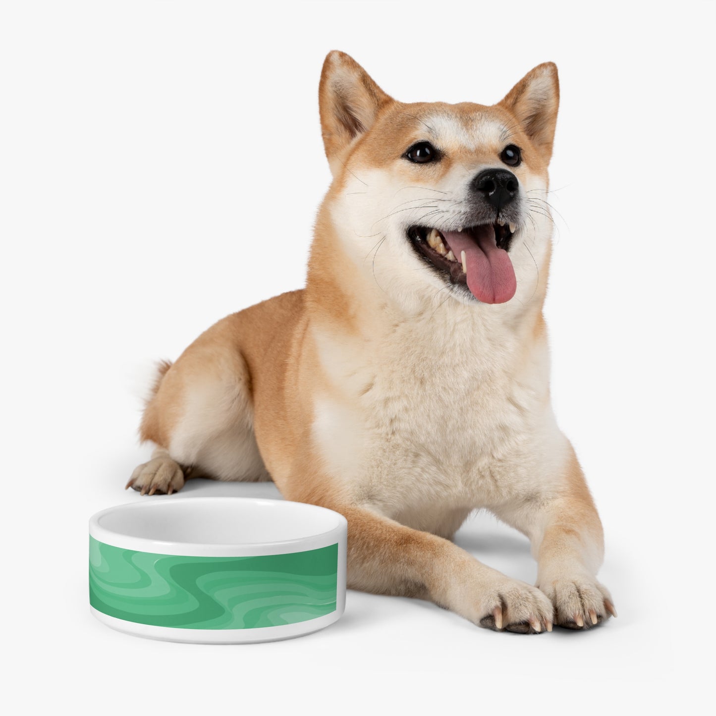 Mint Green Wavey 16 oz Pet Bowl