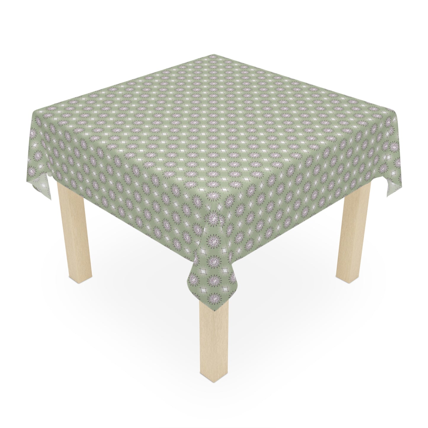 Olive Star-crossed Bodies Tablecloth, 55" x 55"