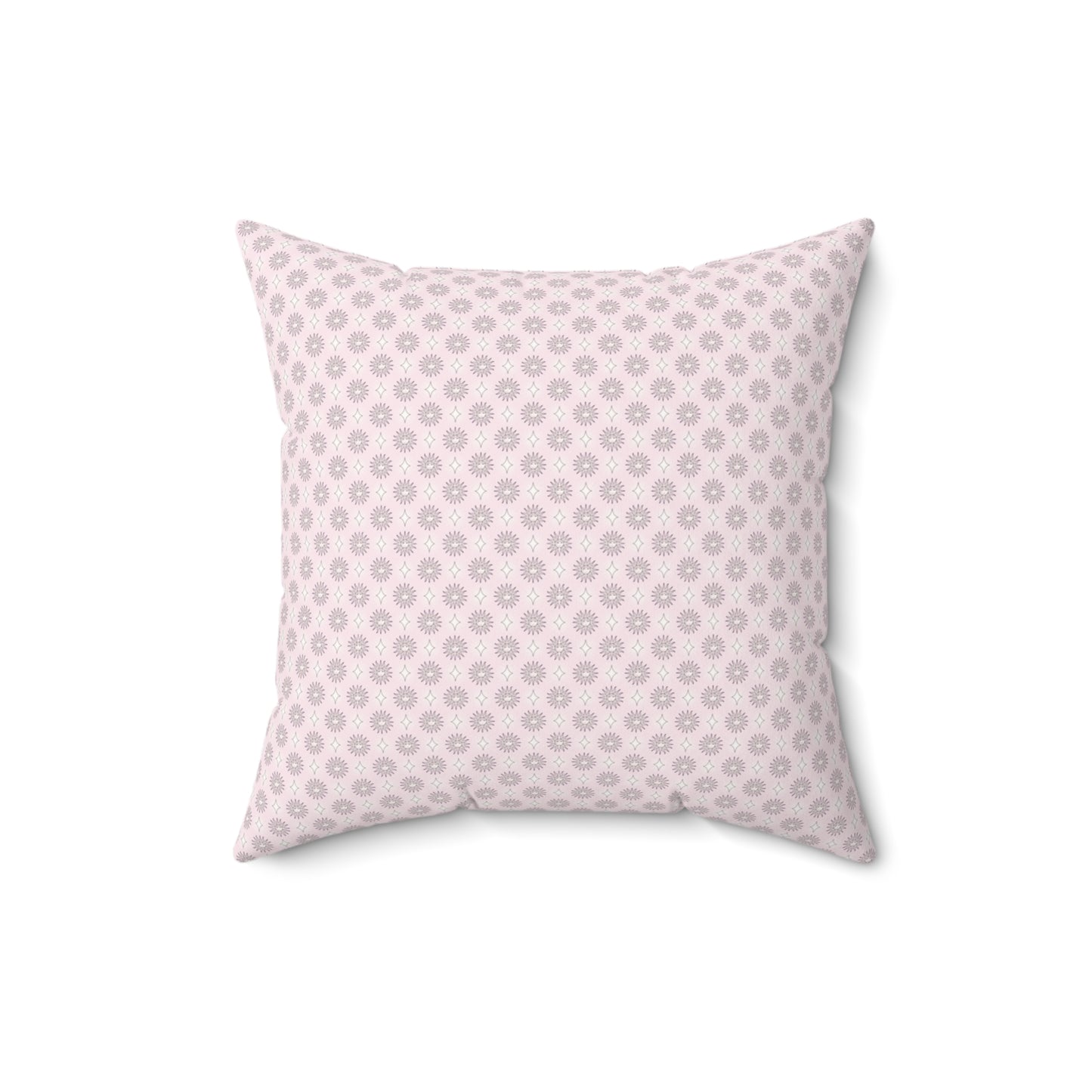 Pink Mornings Star-crossed Bodies Faux Suede Square Pillow, 16" x 16"