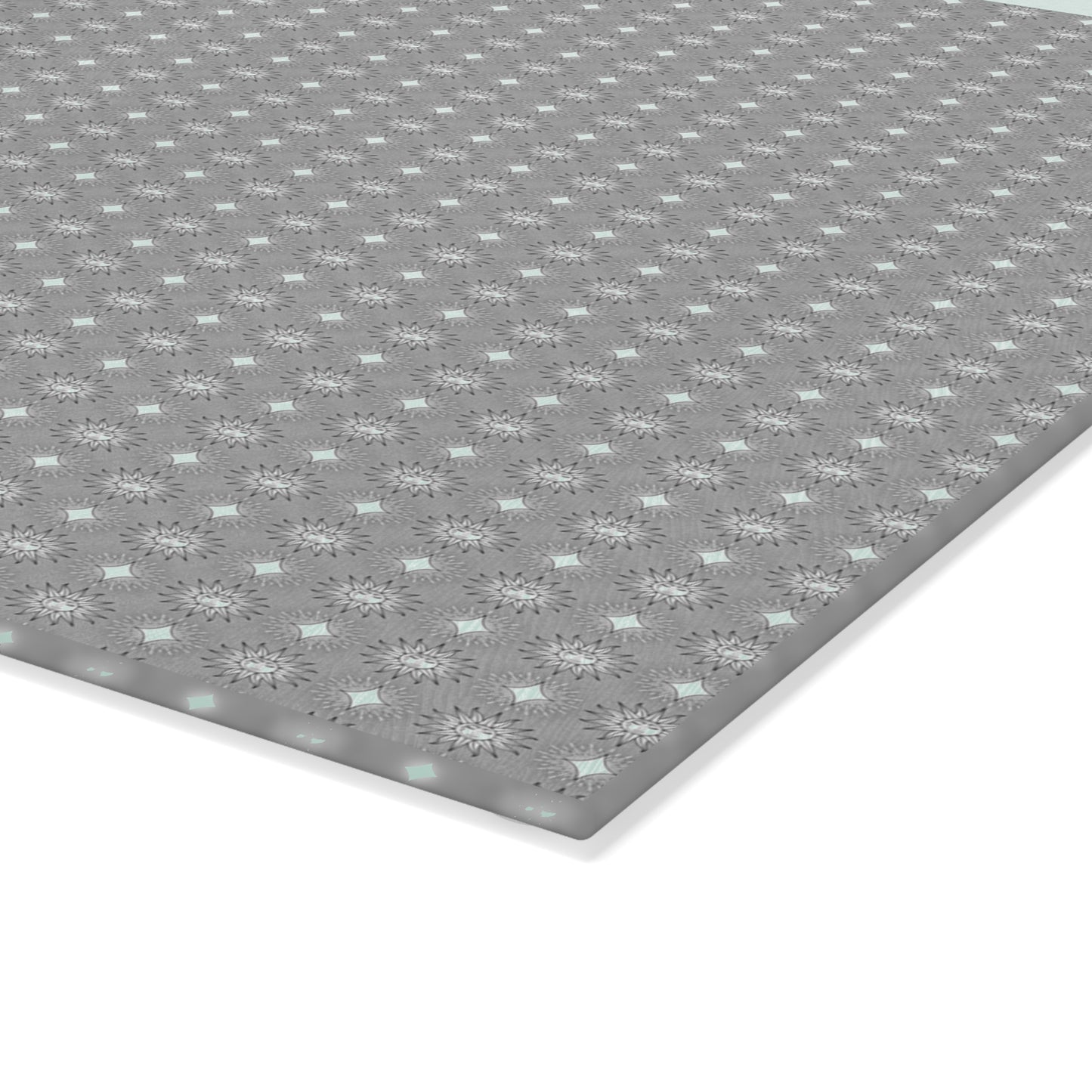 Desaturated Star-crossed Bodies Glass Cutting Board, 8" x 11"