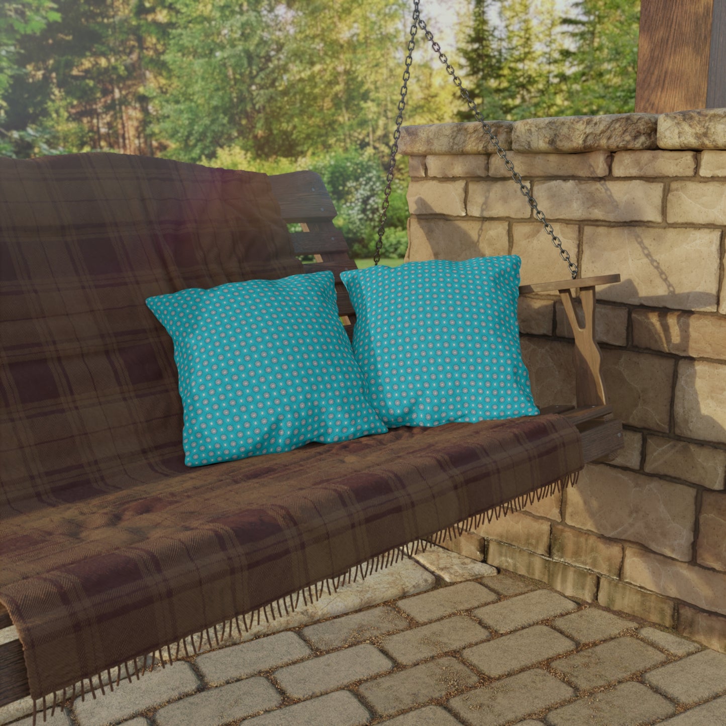 Tif Green Star-crossed Bodies 16" x 16" Outdoor Pillows