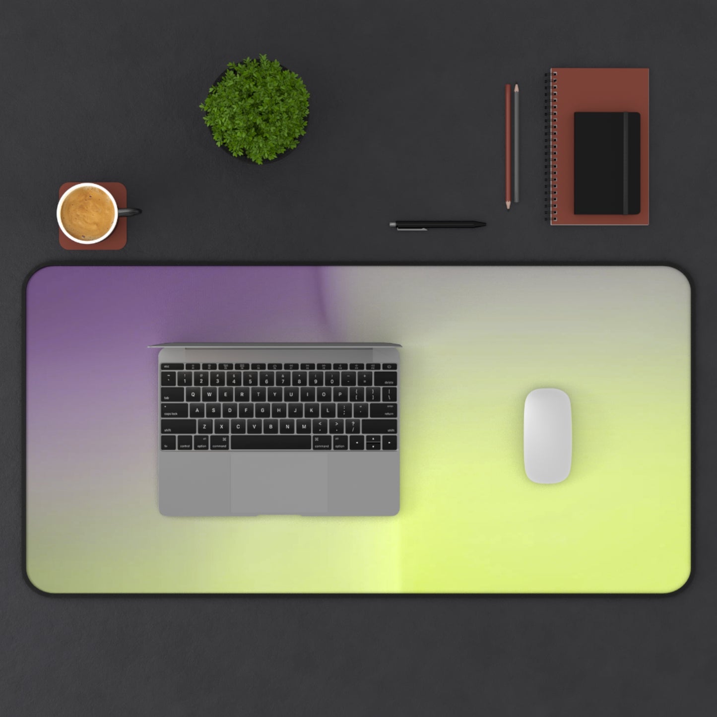 Purple Golden Fade 16" x 32" Desk Mat