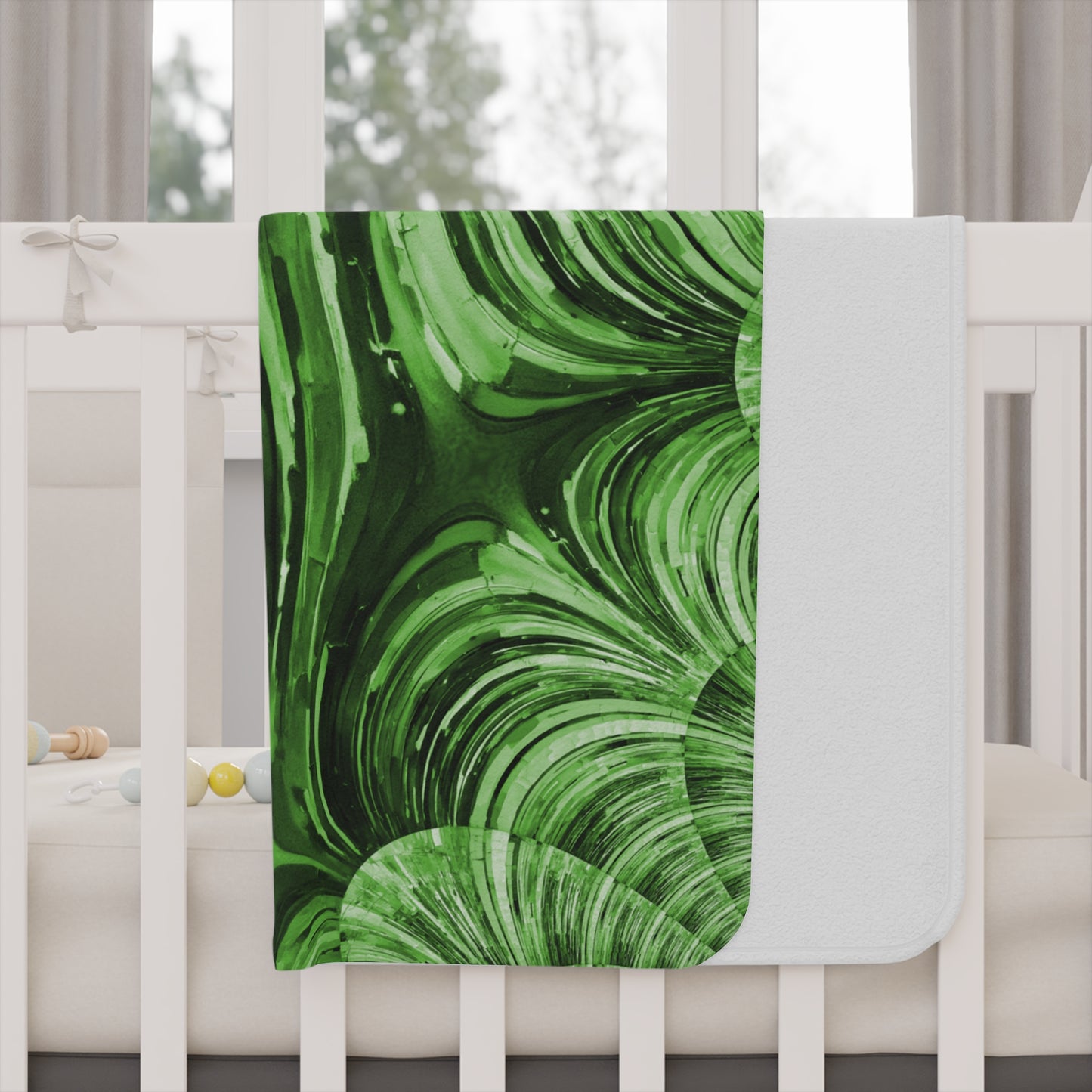Uzi Spiral Mint Pastel Toddler Blanket, 30" x 40"