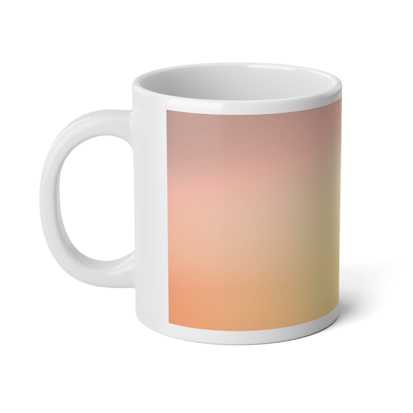 Hot Peach Fade 20 oz White Glossy Jumbo Mug