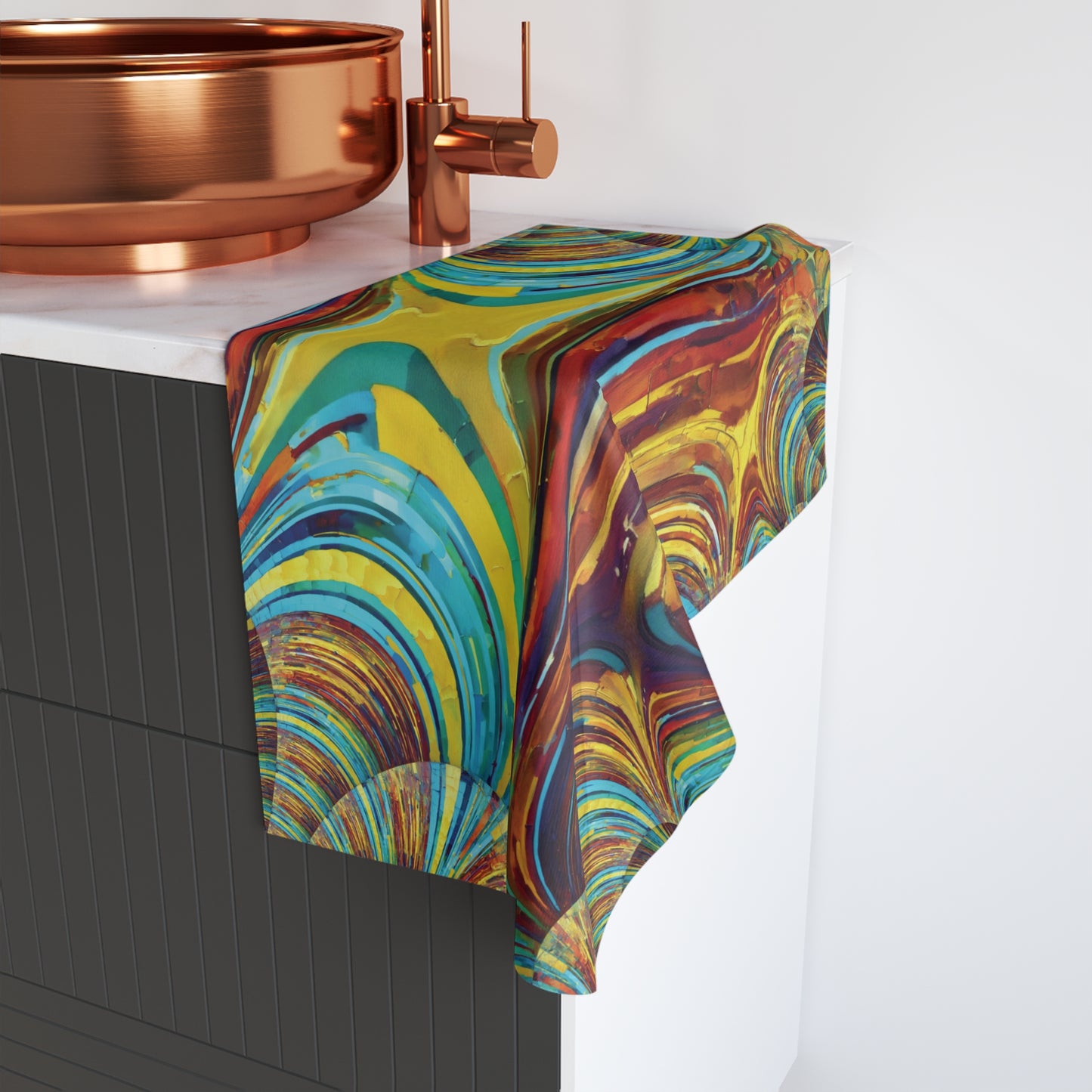 Uzi Spiral Alpha Hand Towel, 16" x 28"