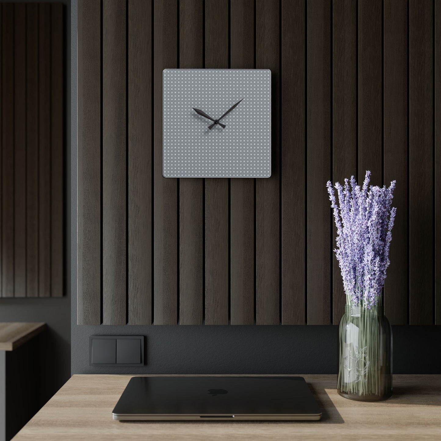 Desaturated Star-crossed Bodies Acrylic Wall Clock, Round or Square, 10.75" x 10.75"