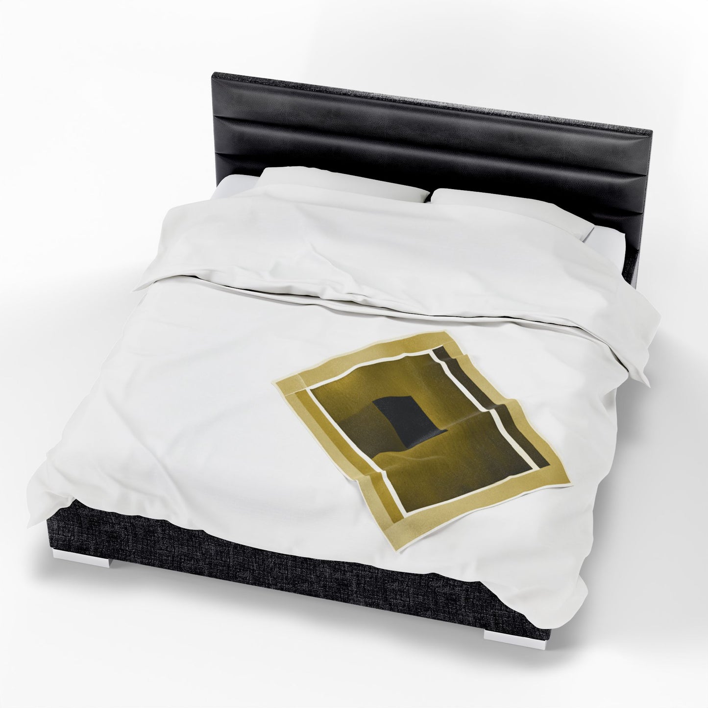 Tan Shadow Velveteen Plush Blanket, 30" x 40"
