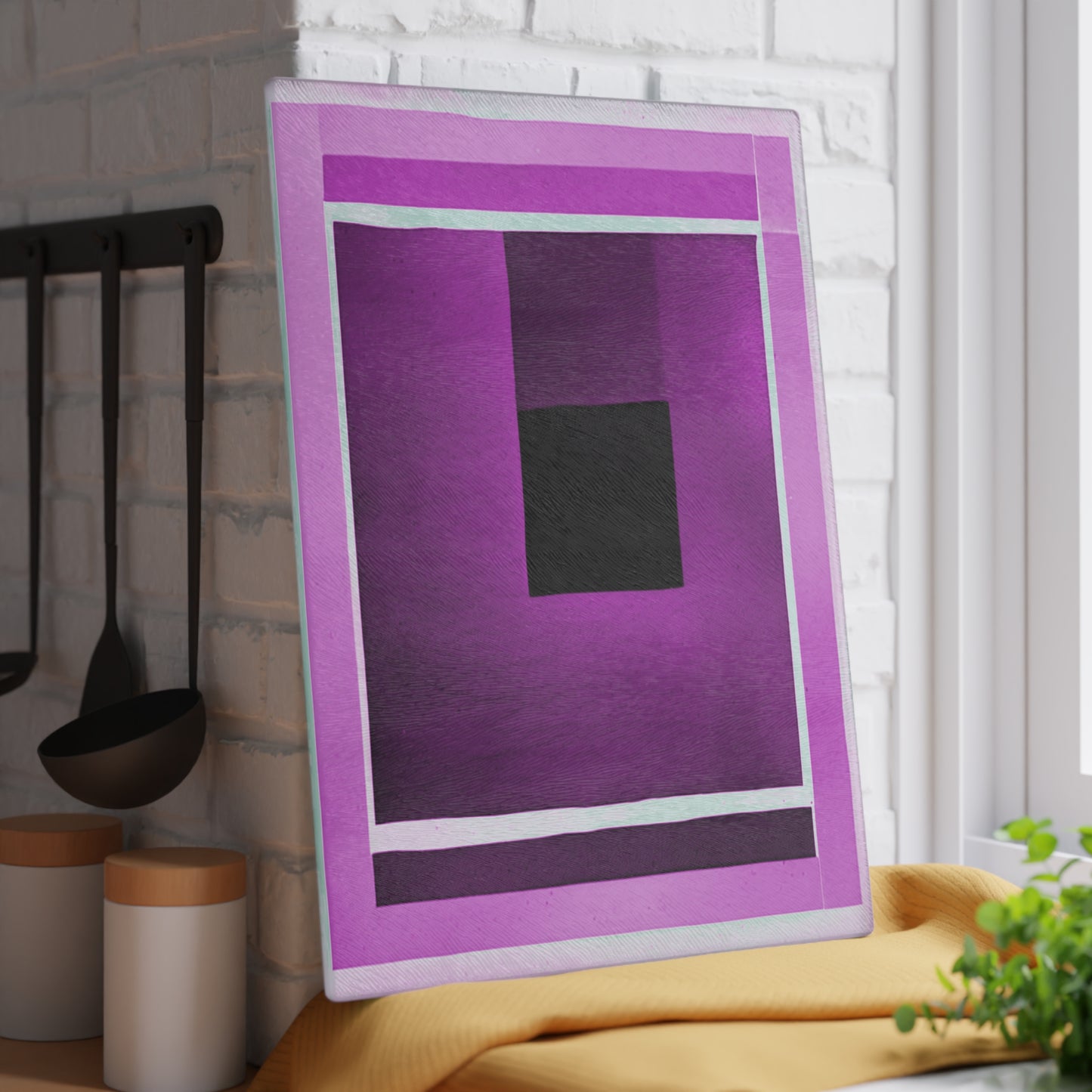Magenta Shadow Glass Cutting Board, 11" x 15"