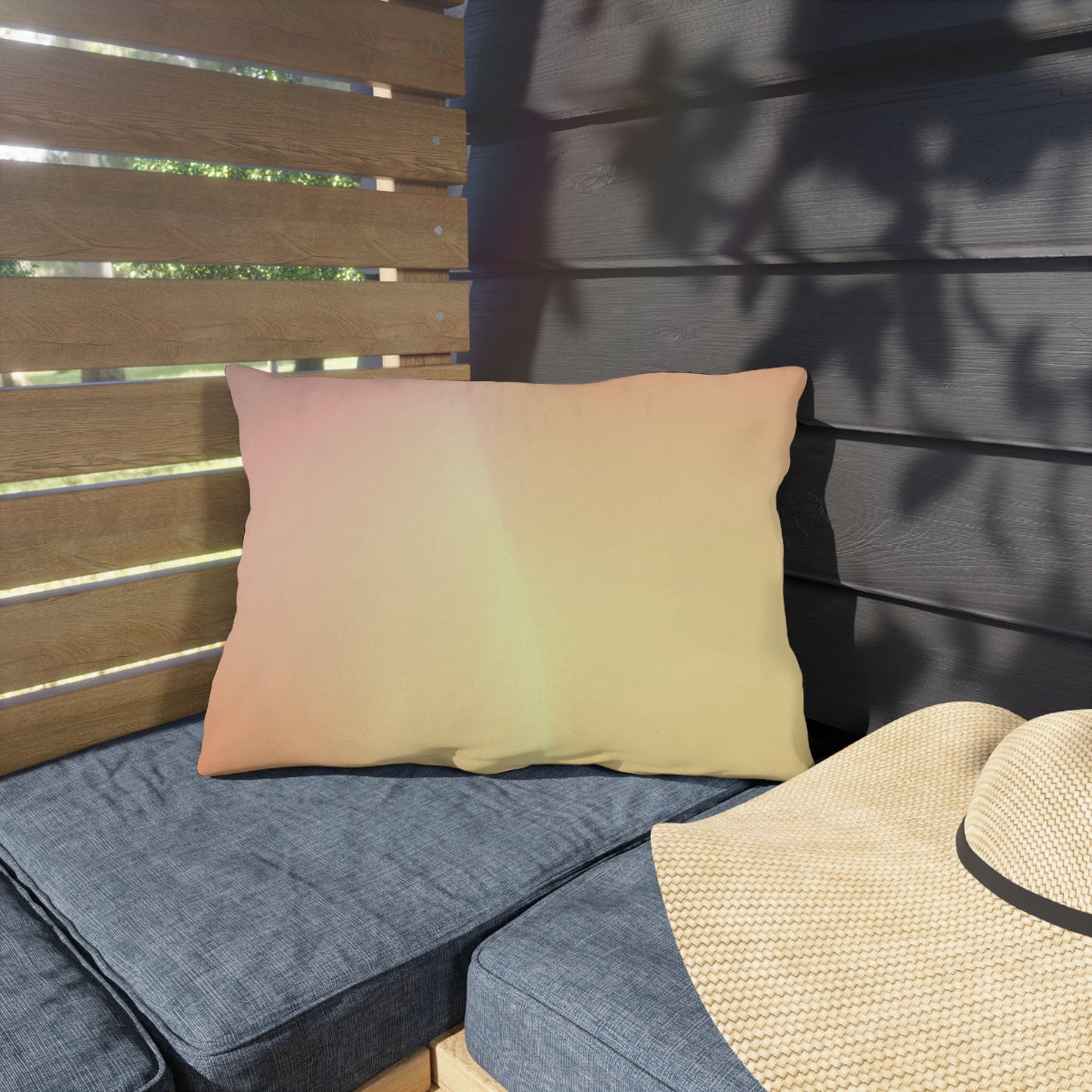 Hot Peach Fade 20" x 14" Outdoor Pillow