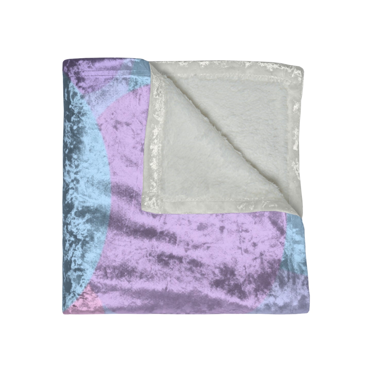 Pastel Purple and Mauve Patches 50" x 60" Crushed Velvet Blanket