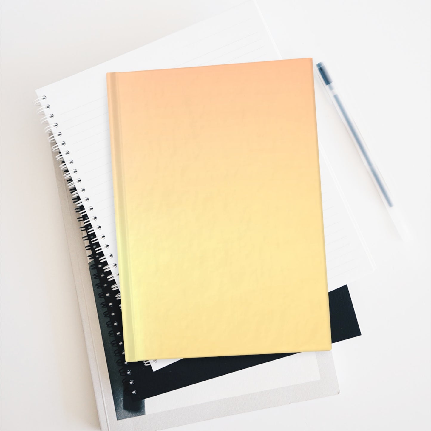 Hot Peach Fade 5" x 7" Journal - 128 Ruled Line pages