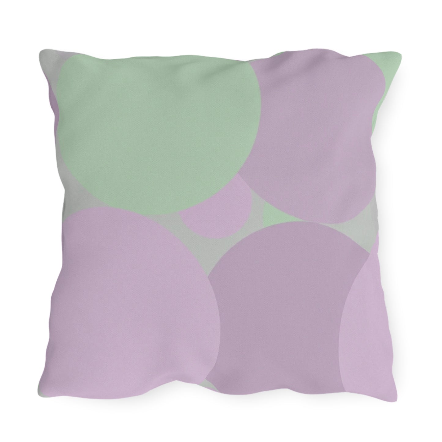 Pastel Lavender Purple and Soft Green Patches 20" x 20" Outdoor Pillows