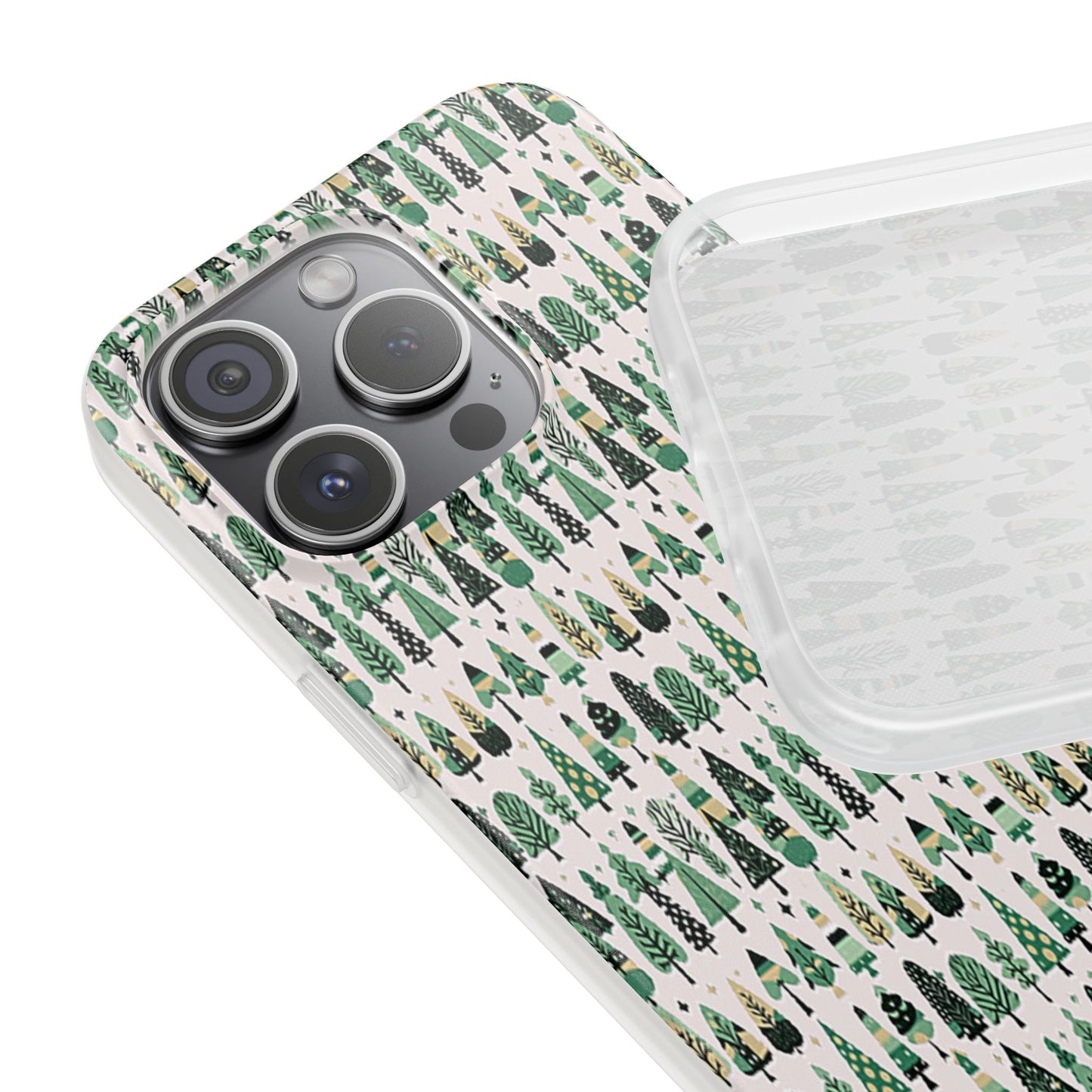 Mini Vintage Green Trees Iphone 15 Pro Flexi Case