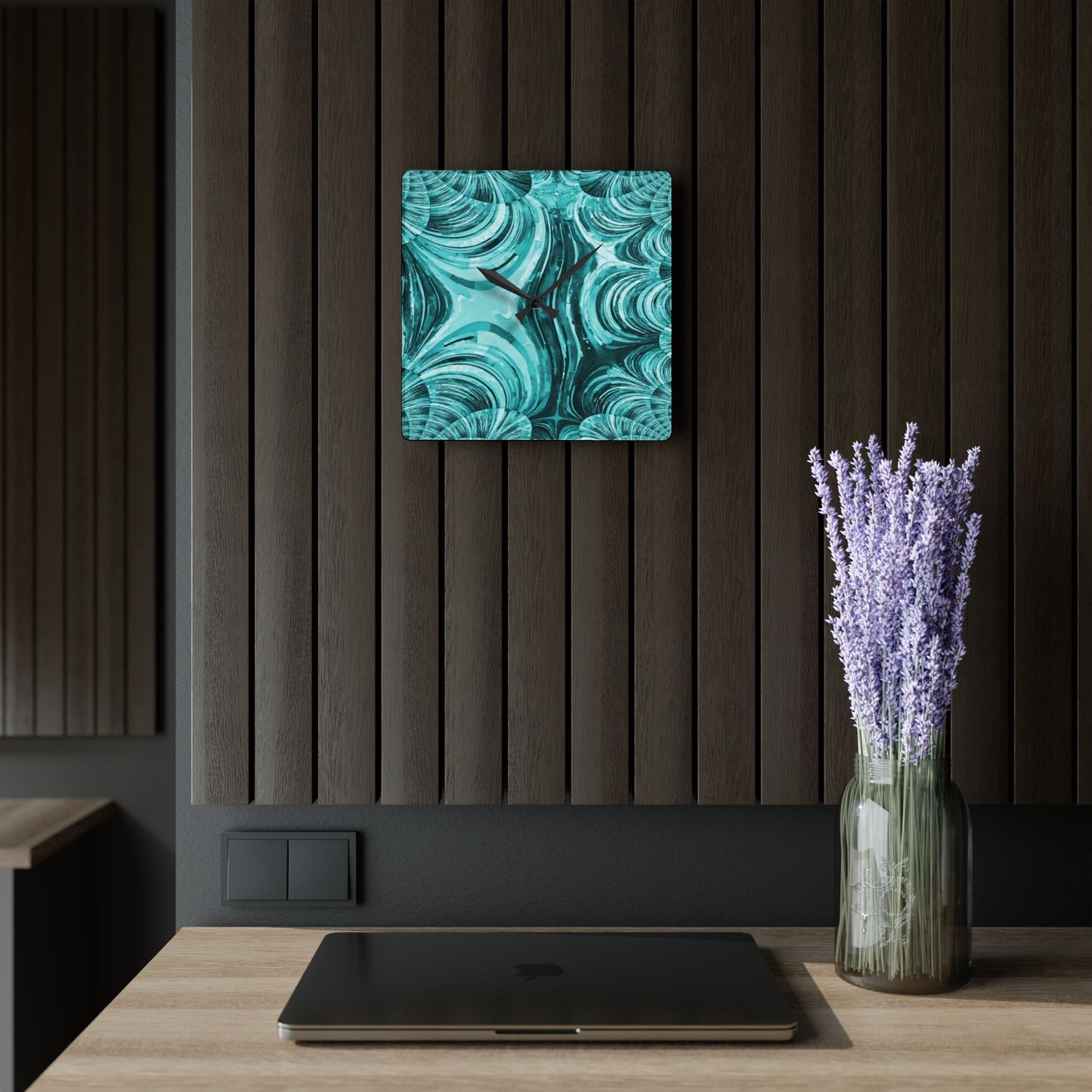 Uzi Spiral Tif Acrylic Wall Clock, Round or Square, 10.75" x 10.75"