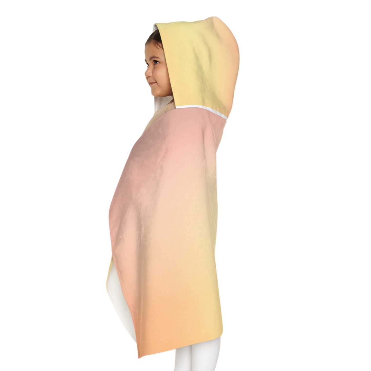 Hot Peach Fade Youth Hooded Towel, 24" x 48"