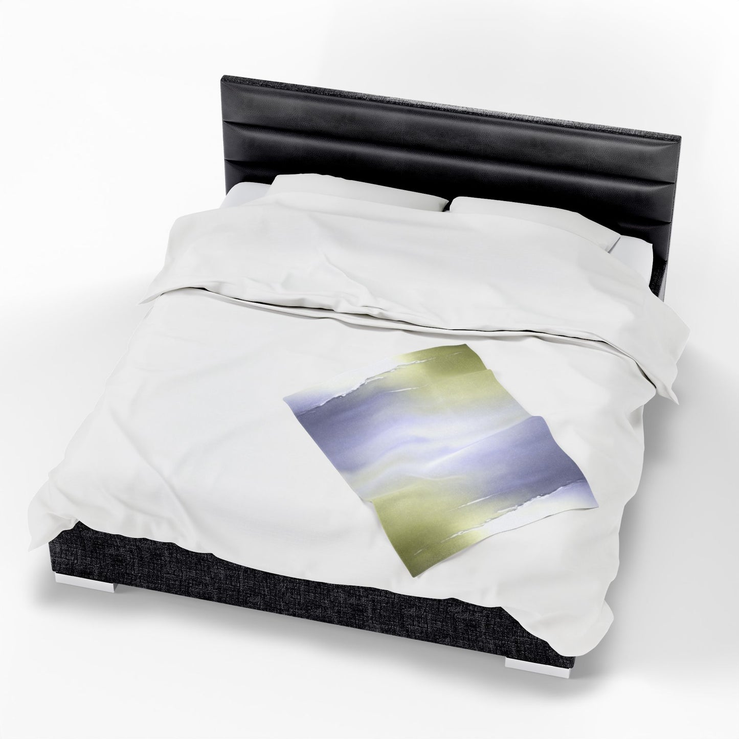 Lavender Sea Golden Fog Velveteen Plush Blanket, 30" x 40"