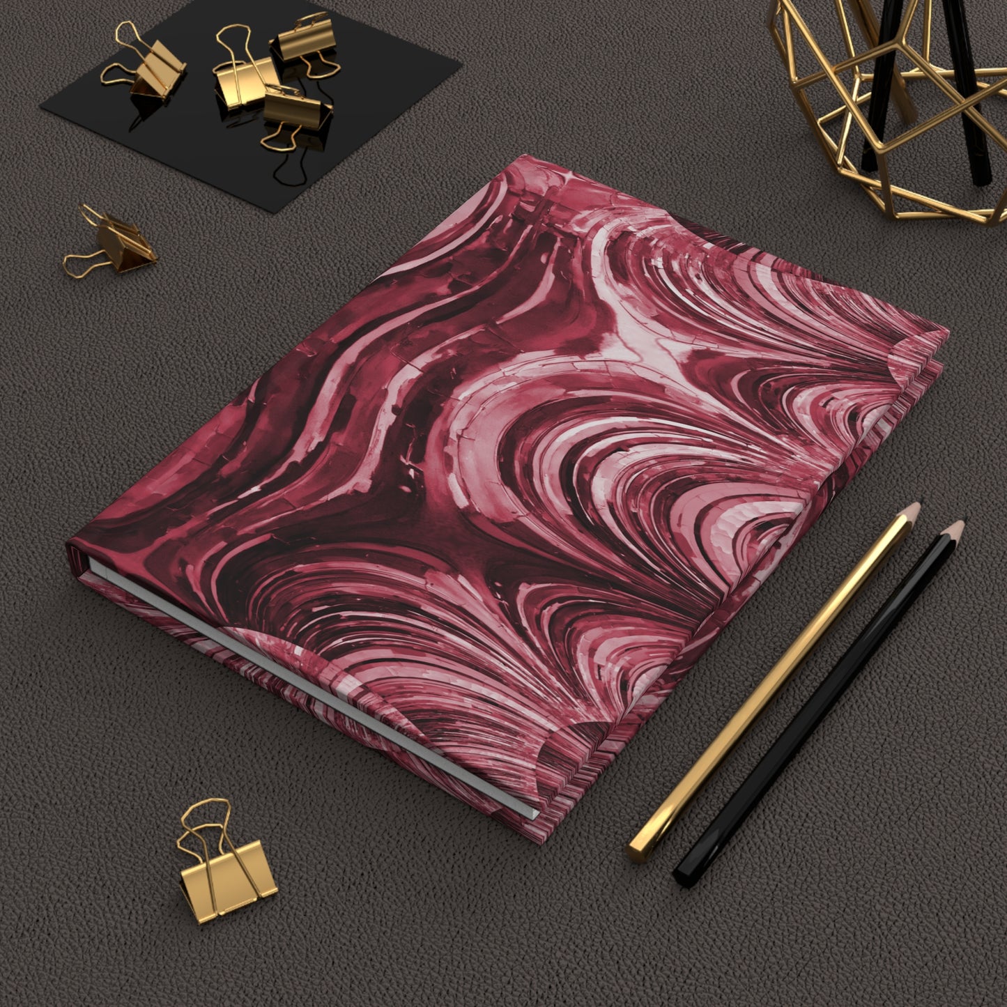 Uzi Spiral Ruby 5.75" x 8" Hardcover Journal Matte with 150 lined pages