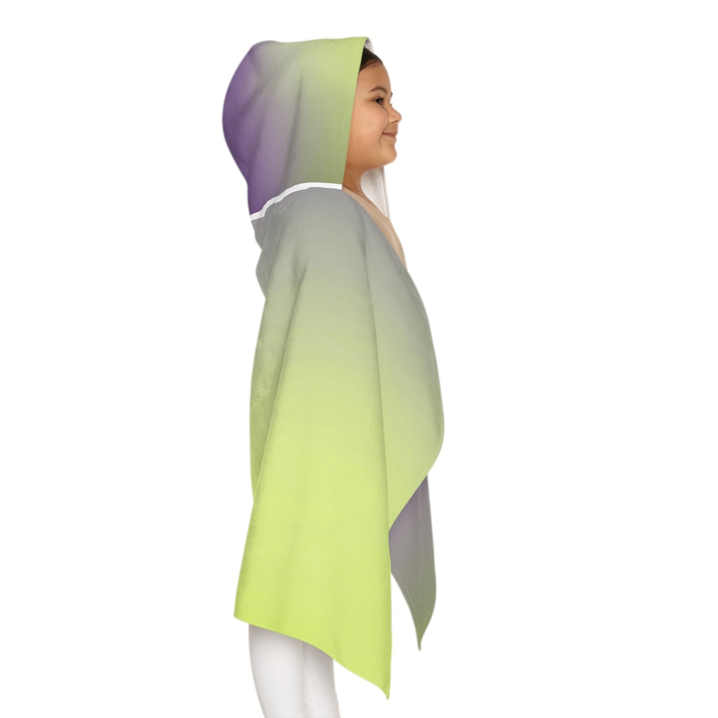 Purple Golden Fade Youth Hooded Towel, 24" x 48"